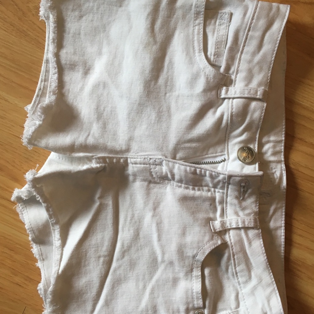 White Jean Shorts